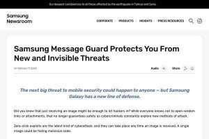 スマートフォンをゼロデイ攻撃から守る「Samsung Message Guard」登場