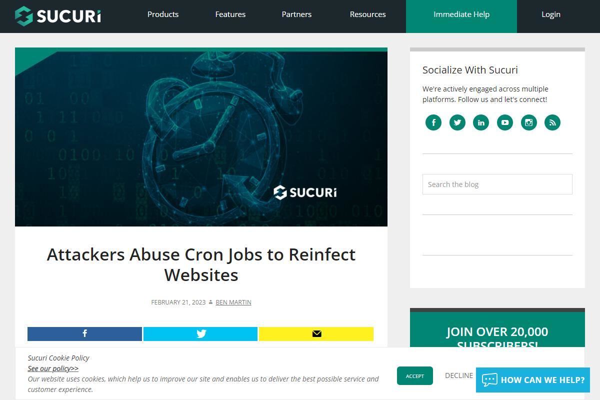 Attackers Abuse Cron Jobs to Reinfect Websites