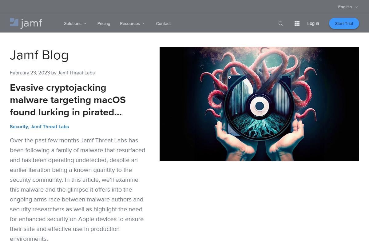 Beware of macOS cryptojacking malware.