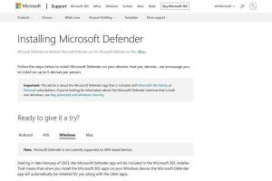 Microsoft Defenderアプリ、Microsoft 365で自動的にインストールされるよう変更