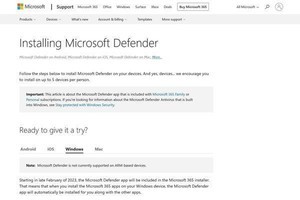 Microsoft Defenderアプリ、Microsoft 365で自動的にインストールされるよう変更