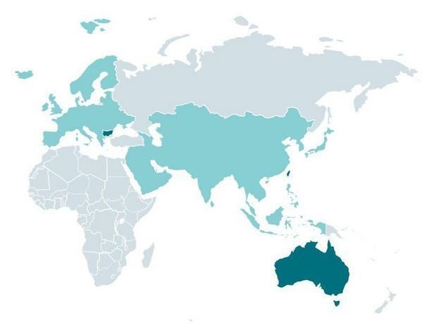 Map showing known and suspected targets of MQsTTang｜WeLiveSecurity