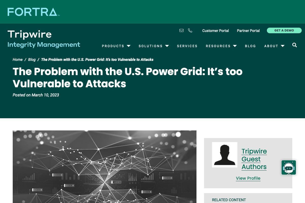 The Problem with the U.S. Power Grid: It’s too Vulnerable to Attacks｜Tripwire