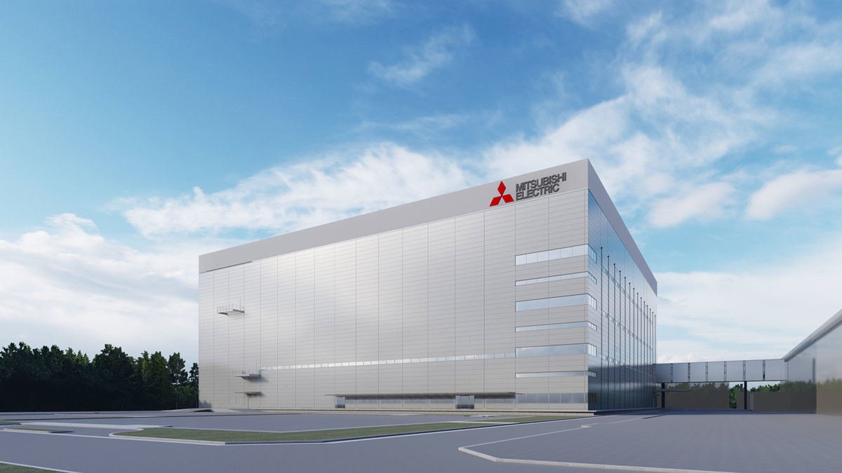 三菱電機が熊本県に建設する予定の8インチSiCウェハプロセス(前工程)新工場棟のイメージ