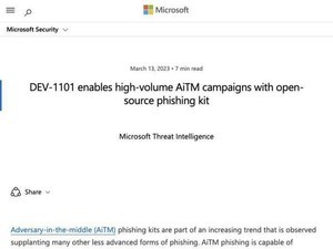 悪用が増加しているオープンソースのAiTMフィッシングキットに注意