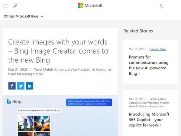 Create images with your words - Bing Image Creator comes to the new Bing - The Official Microsoft Blog