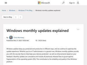 Microsoft、Windowsの更新プログラムのリリーススケジュールを一部変更