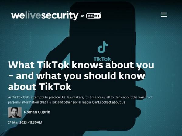 What TikTok knows about you – and what you should know about TikTok｜WeLiveSecurity