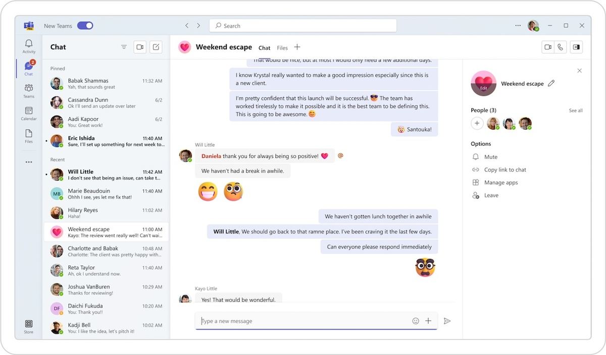 新バージョンのMicrosoft Teams　引用:Microsoft Teams Blog