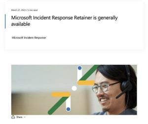 Microsoft、インシデント対応サービス「Incident Response Retainer」を開始