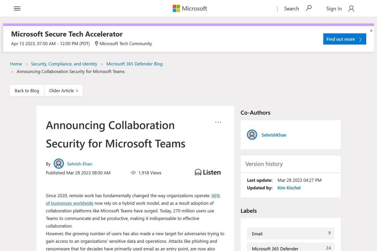 Announcing Collaboration Security for Microsoft Teams - Microsoft Community Hub
