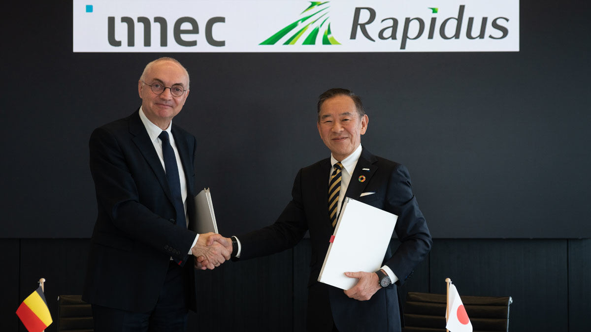 imec本社で行われたRapidusとimecの調印式の様子