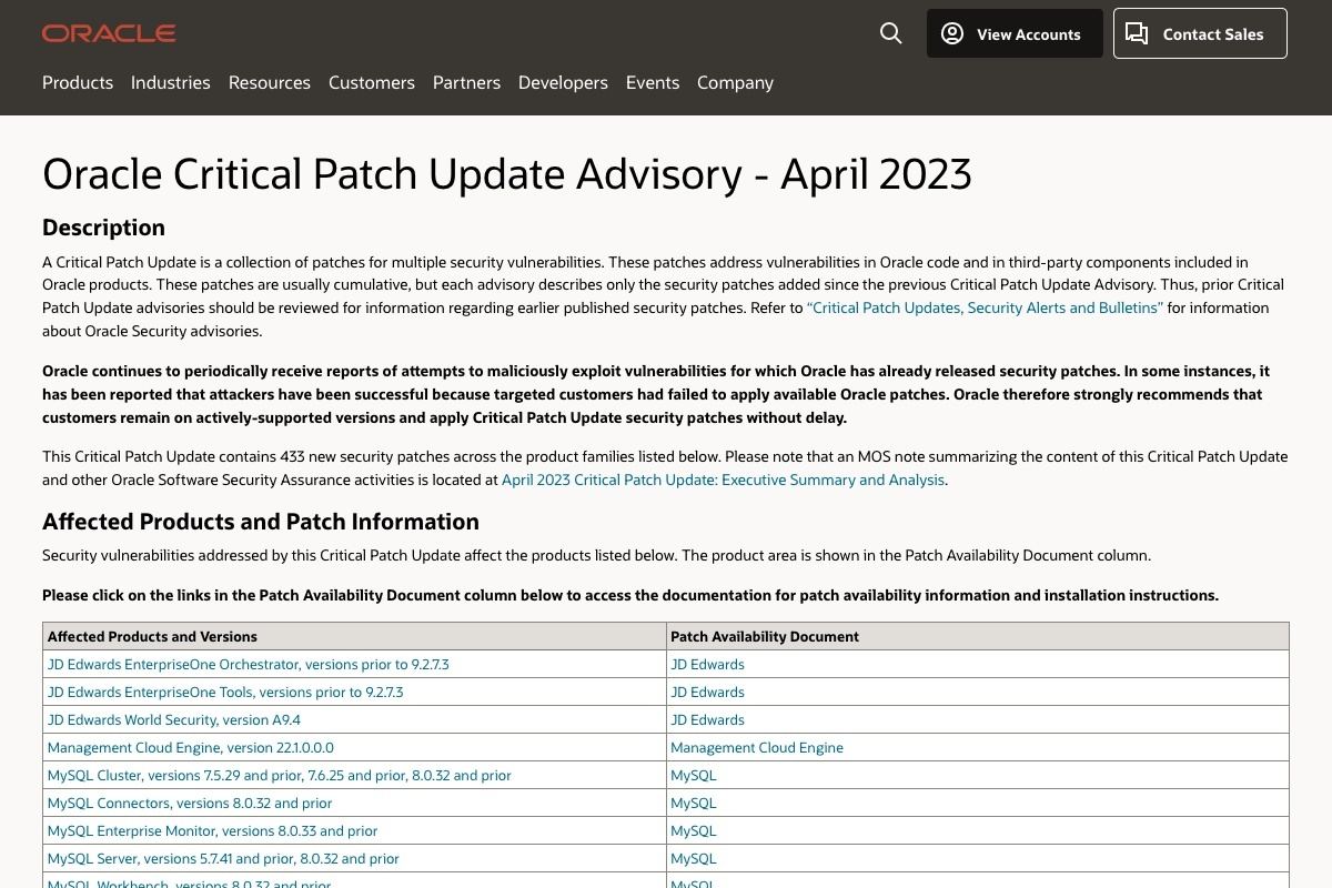 Oracleがクリティカルパッチアップデート公開、433件の脆弱性を修正 TECH+（テックプラス）