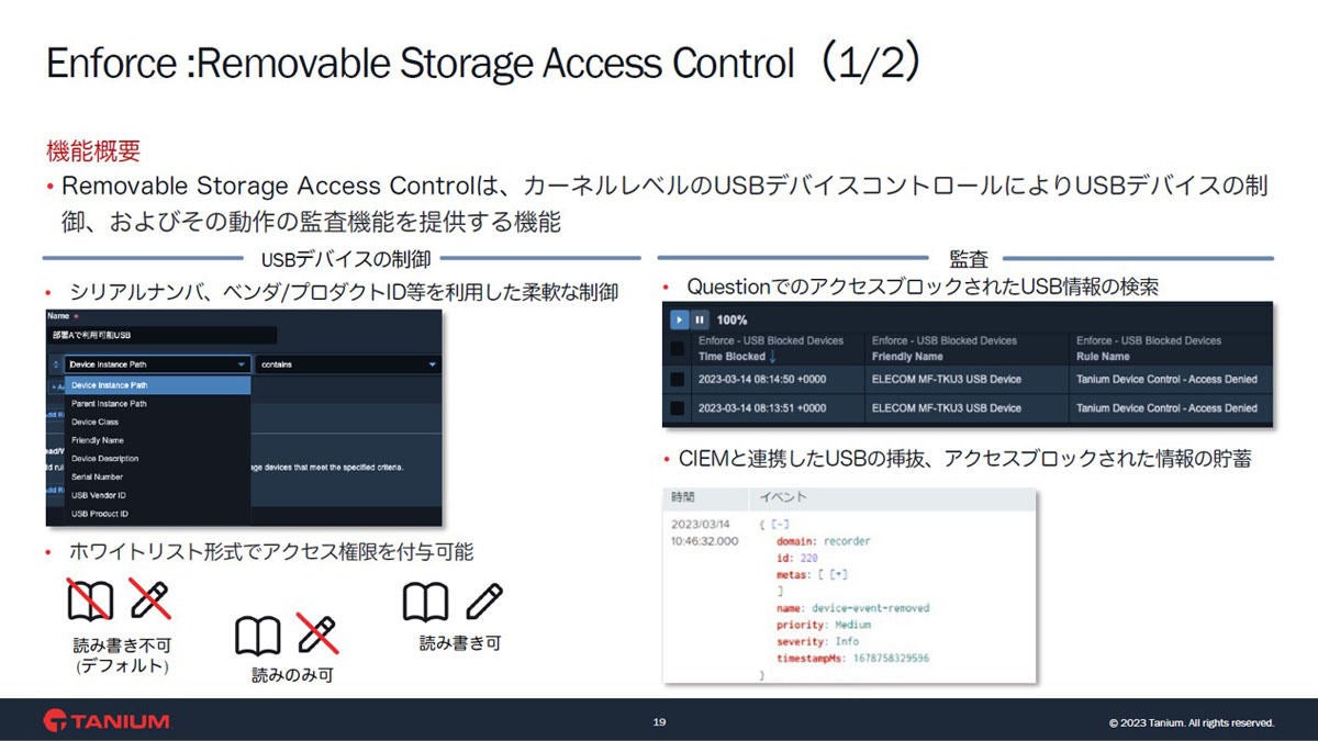 Removable Storage Access Controlの機能概要