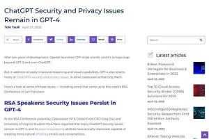 ChatGPTのセキュリティの問題はGPT-4にも残っている可能性