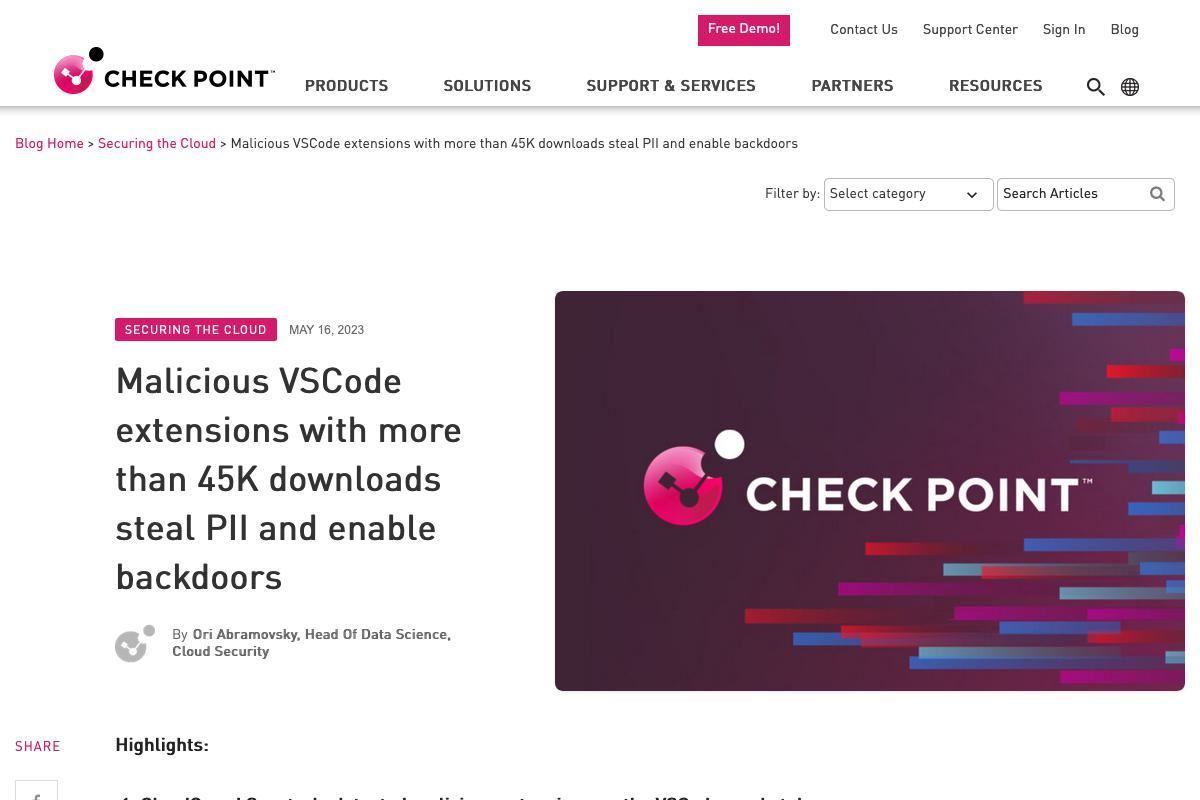 Malicious VSCode extensions with more than 45K downloads steal PII and enable backdoors - Check Point Blog