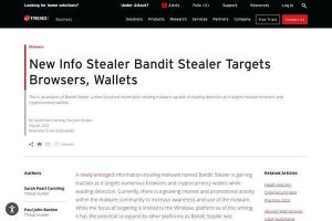 新しい情報窃取型マルウェア「Bandit Stealer」がWebブラウザを狙う