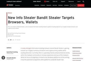 新しい情報窃取型マルウェア「Bandit Stealer」がWebブラウザを狙う