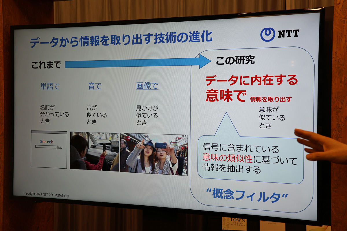 画像や音声をそのまま認識するのではなく、データが持つ「意味」を捉えるのだという