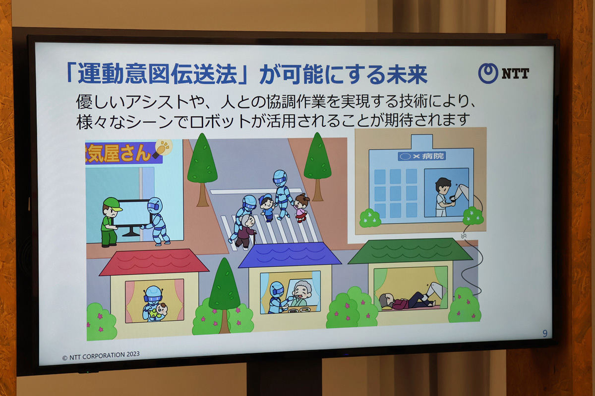 運動意図伝送法により実現が見込める世界感