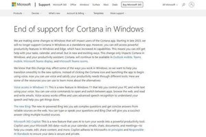 Microsoft、WindowsにおいてCortanaサポート終了を発表 - 代替機能は？