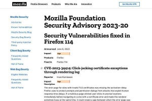 Firefoxに重要な脆弱性、アップデートを
