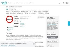 シスコ、1週間で脆弱性の情報をまとめたセキュリティアドバイザリを8つ発行