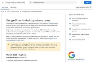 Google Drive、一部のWindowsプラットフォームにおけるサポートを終了