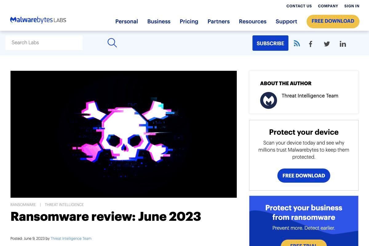 Ransomware review: June 2023