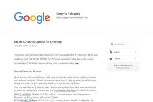 Google Chrome、5つの重大な脆弱性を修正