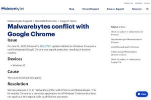 Windows 11の累積更新プログラム配信後、Google Chrome不具合報告続出