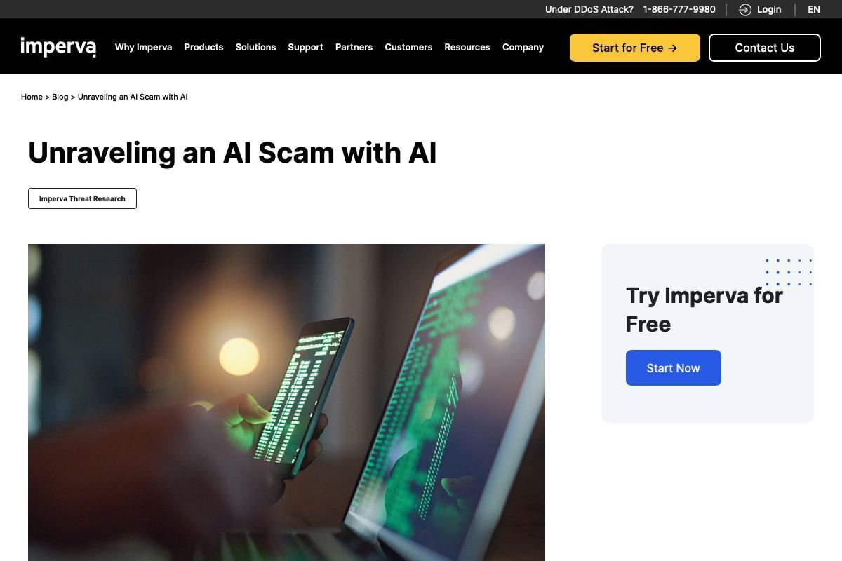 Unraveling an AI Scam with AI｜Imperva