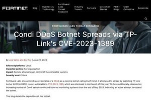 TP-Linkルータの脆弱性で広がる「Condi」マルウェア、アップデートを