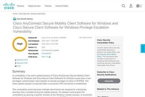 Cisco AnyConnectとCisco Secure Clientの脆弱性、PoC公開でリスク増大