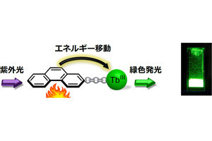 北大、高色純度で高輝度な緑色発光を示す新型「レアアース分子」を開発