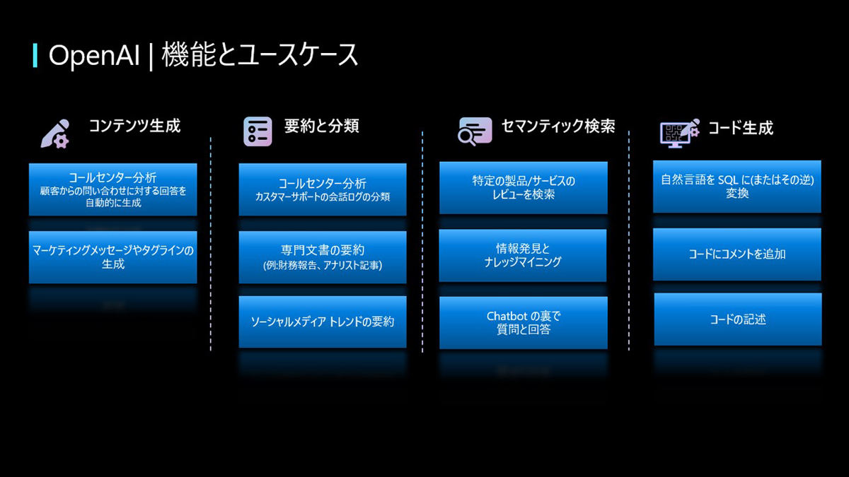 生成AIが対応可能なタスク
