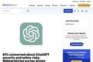 「ChatGPTが生成する情報を信用していない」63%、Malwarebytes調査結果