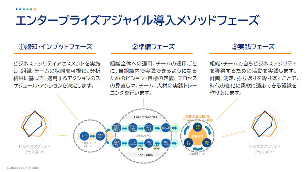 エンタープライズアジャイル導入メソッドの各フェーズの概要