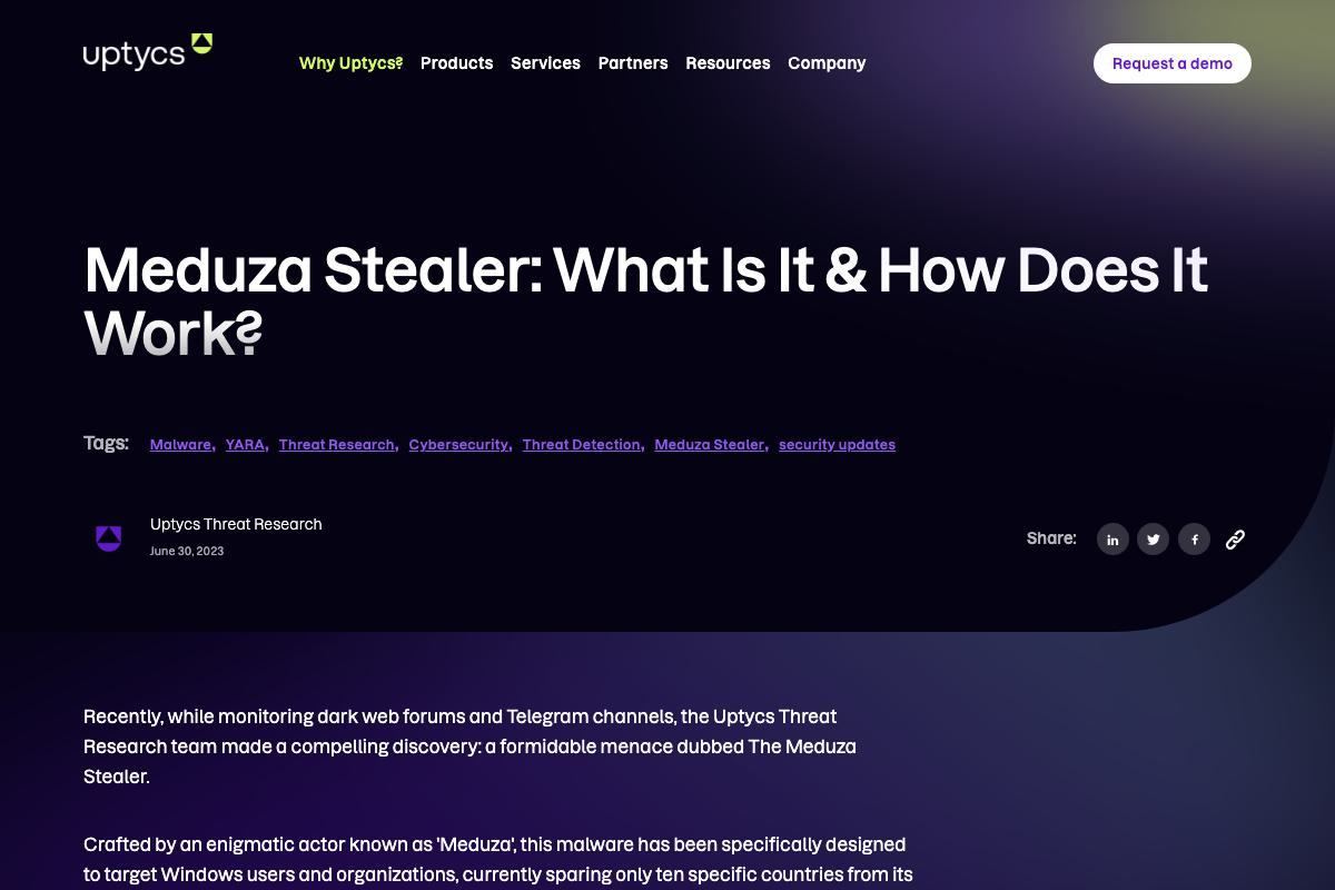 Unmasking the Meduza Stealer: Comprehensive Analysis & Countermeasures