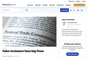 米FTC、偽の商品レビューに罰金を科す規則草案発表