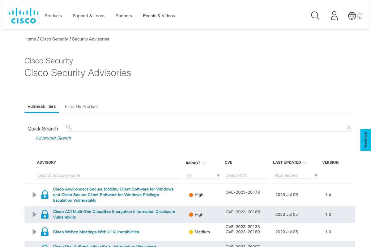 Security Advisories