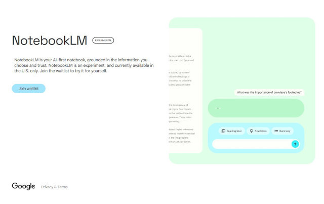 ラボプロジェクト「NotebookLM」公式サイト