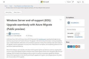 Windows Serverのアップグレードを簡単にする「Azure Migrate」、リスク低く安全