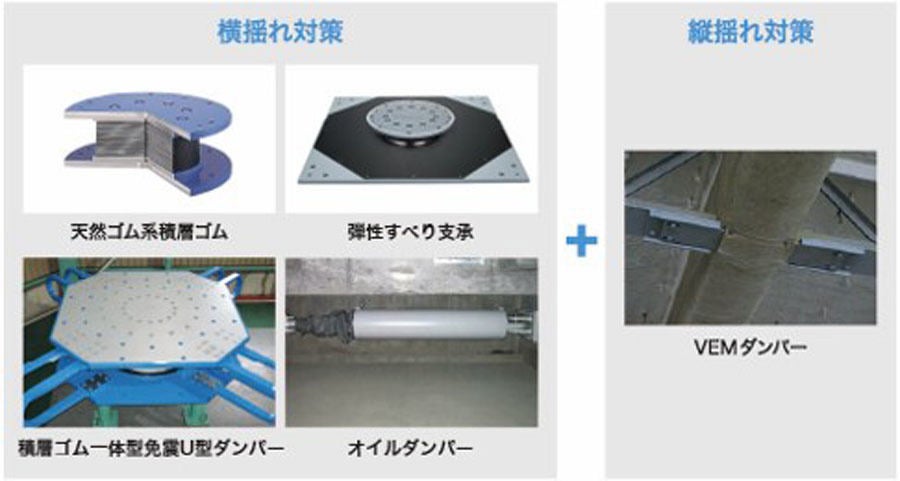 「NEC印西データセンター」(SI3棟)の耐震設備