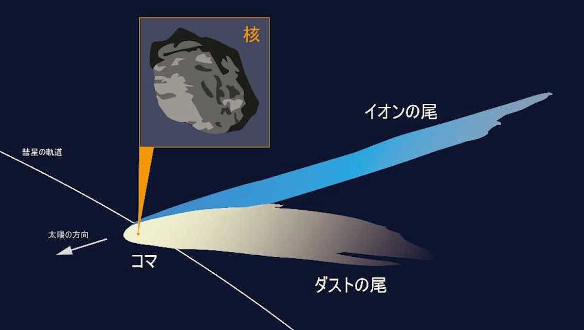 彗星の模式図