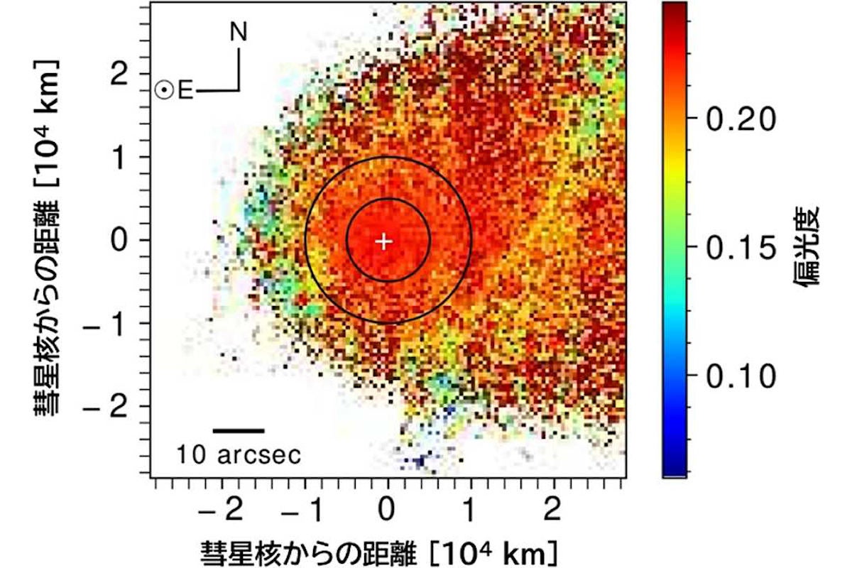 ジャコビニ・ツィナー彗星の偏光度