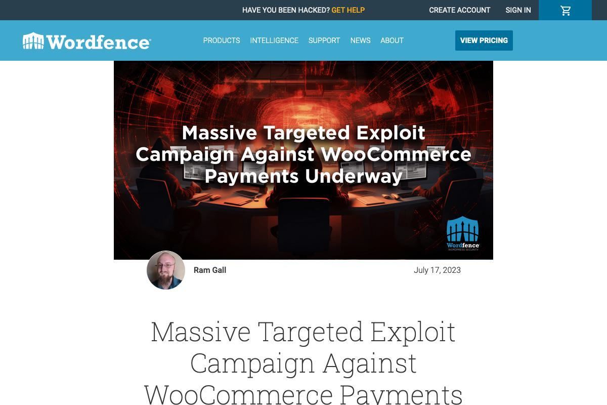 Massive Targeted Exploit Campaign Against WooCommerce Payments Underway