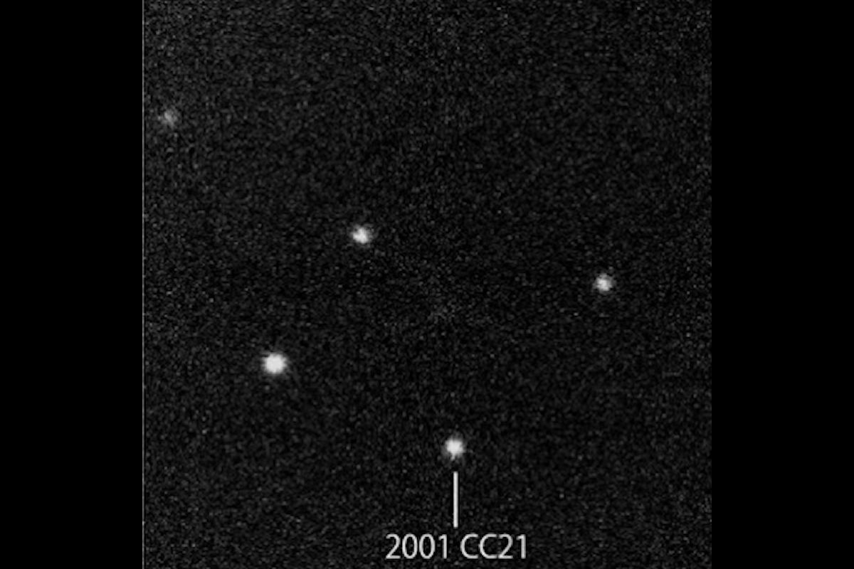 ピリカ望遠鏡で撮影された小惑星2001 CC21(2023年1月15日に撮影された)。