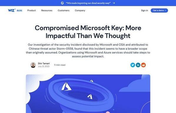 Compromised Microsoft Key: More Impactful Than We Thought｜Wiz Blog