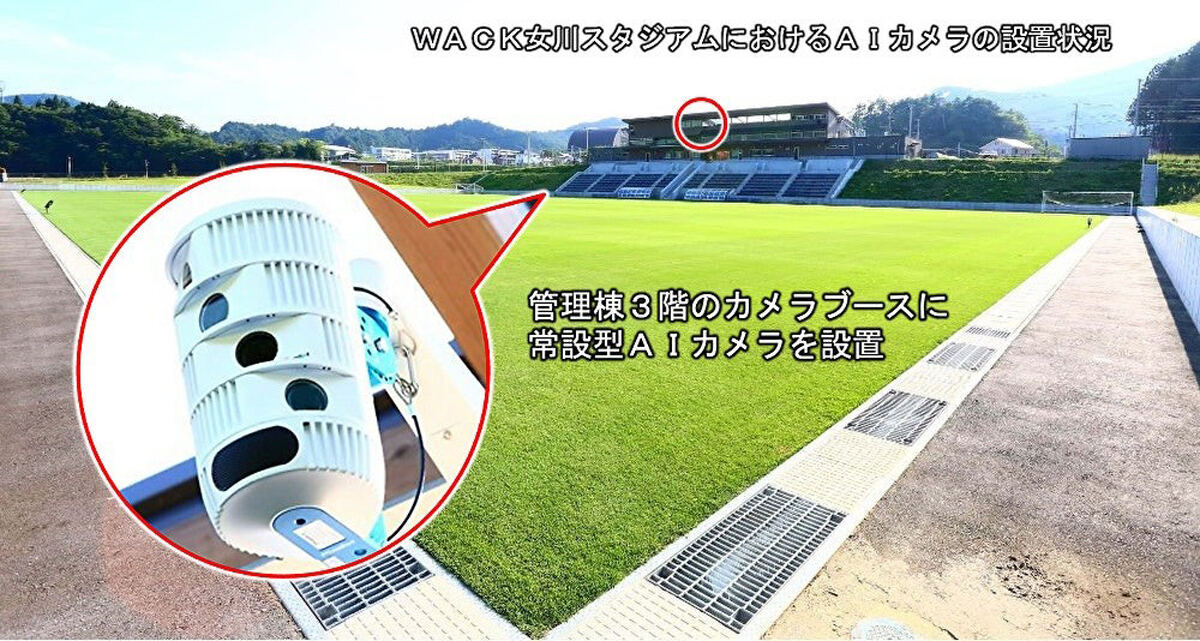 WACK女川スタジアムにAIカメラを設置する